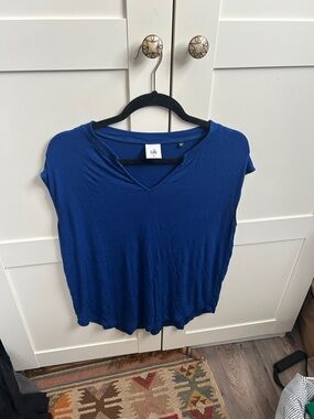 CAbi Cali V-Neck Short Sleeve Top in Royal Blue